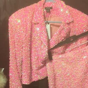 Joyce Leslie Pink Sequin Blazer